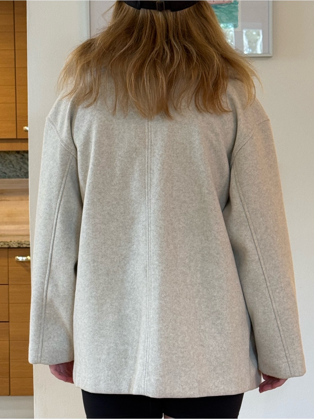 Zara Cream Faux Fur Collar Jacket - Picture 2 of 4